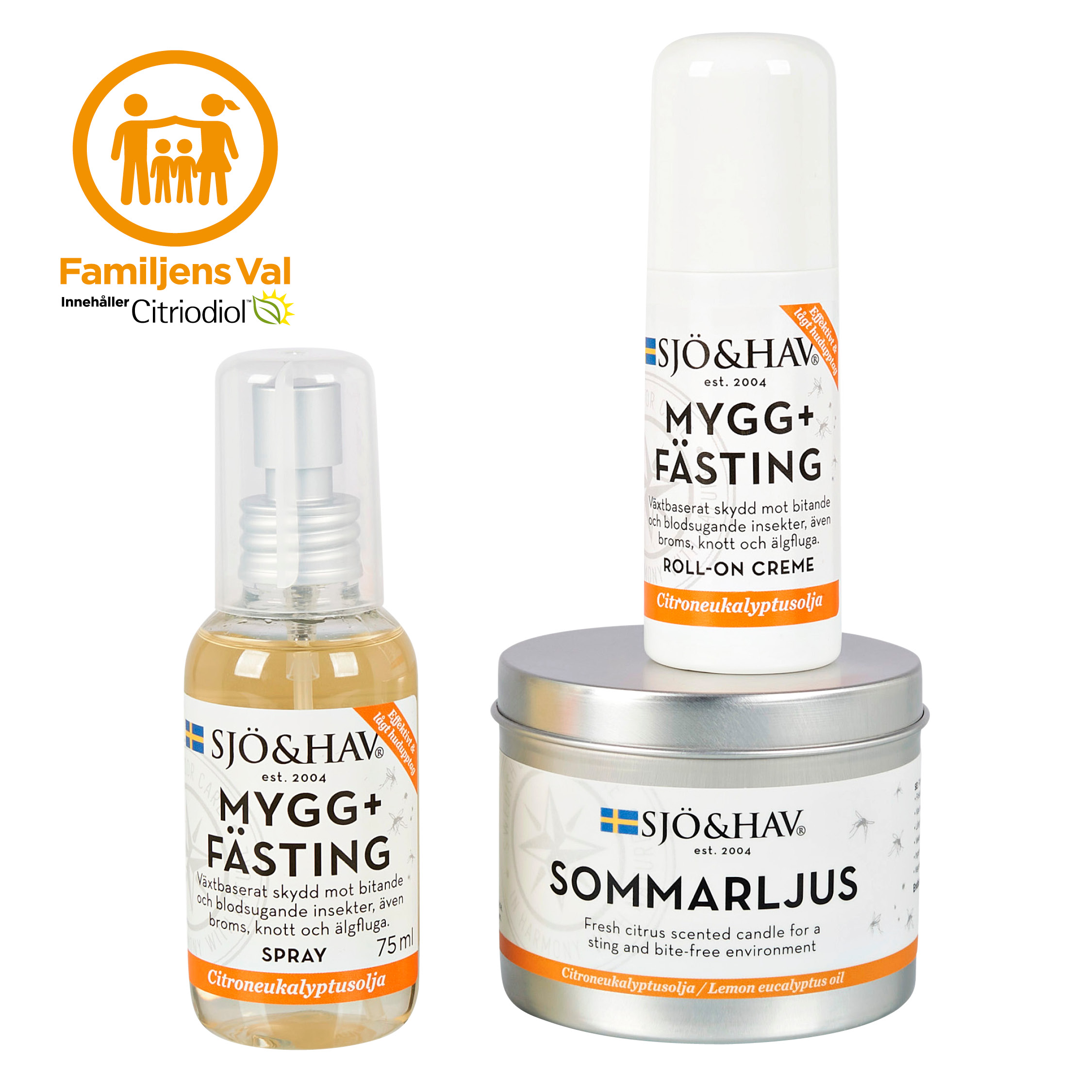 Mygg-Fritt-Kit | Sjö&Hav Spray + Roll-On + Sommarljus